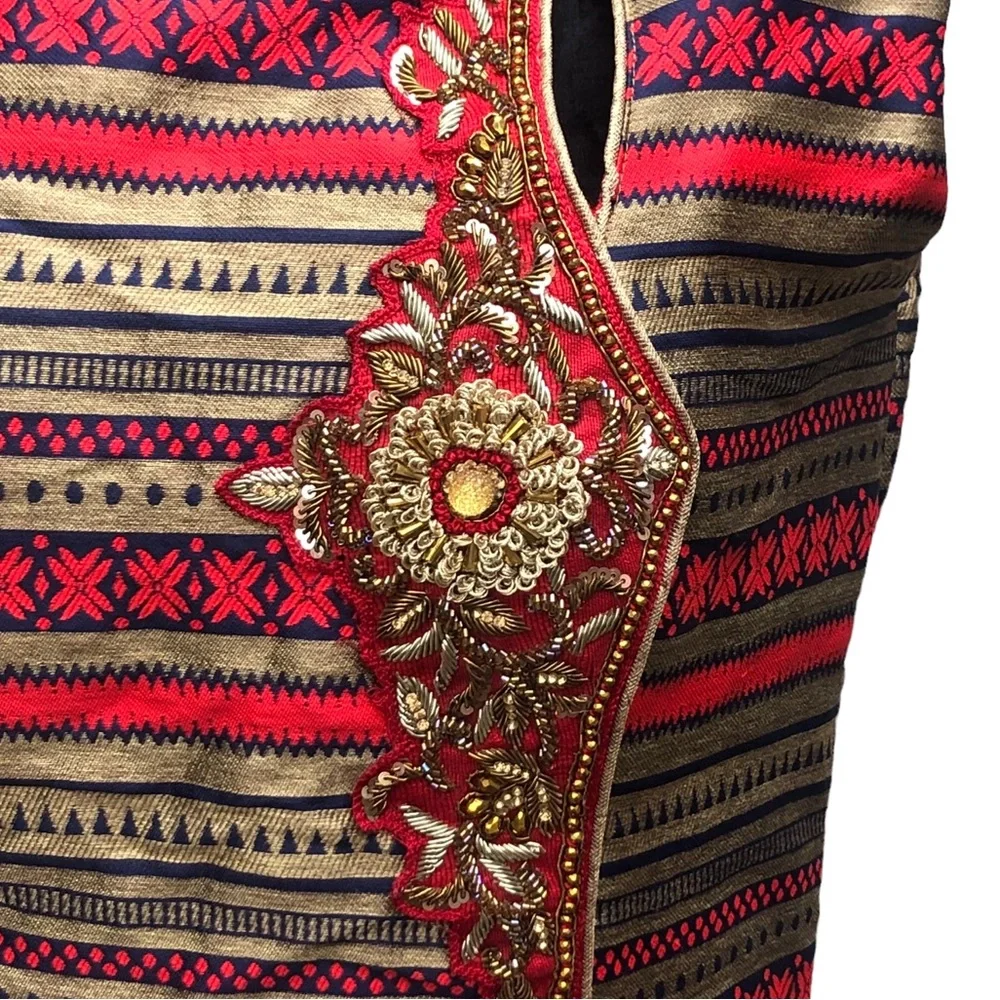 Traditional Red & Gold Dress Made in India size 8 - Picture 3 of 16